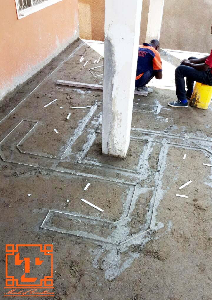 Terrazzo Floor Construction in Kampala Uganda, Topcon Granite & Terrazzo Uganda