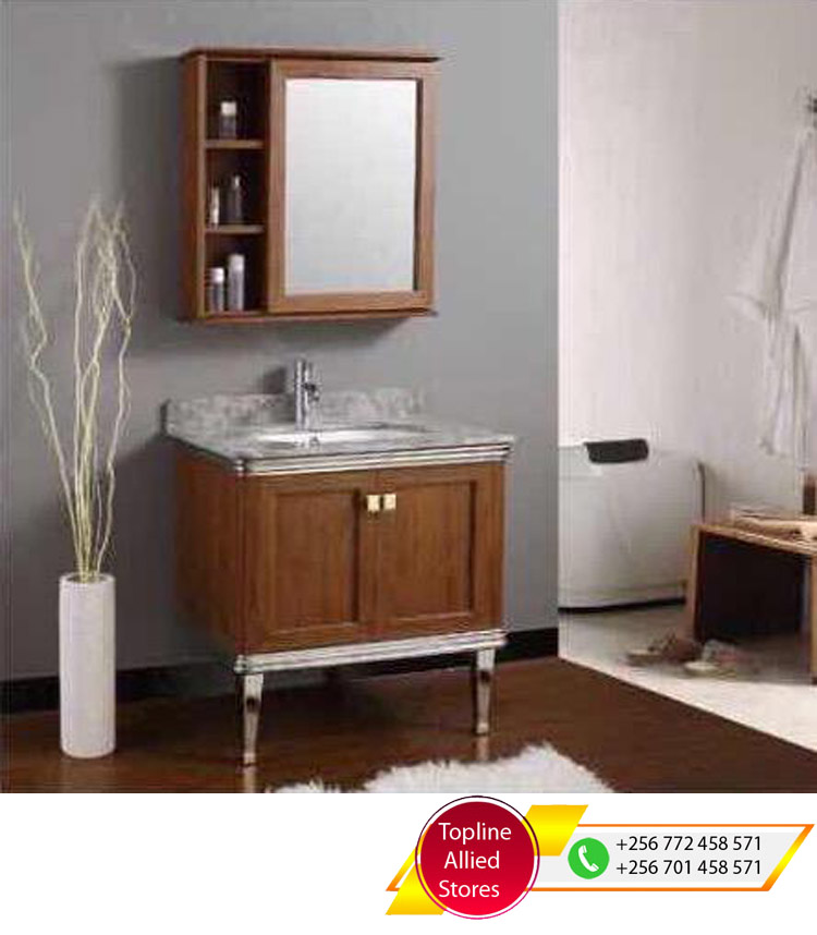 Vanity Cabinet for sale in Uganda, Modern Toilet And Bathroom Fittings and Accessories in Uganda, Topline Allied Stores Uganda Services: Toilets, Kitchen Sinks, Wash Basins, Sanitary Ware And Fittings. We stock the following products: Tiles, Bathtubs, Mirrors, Toilet Seats, Button Flush Toilets, Urinals, Wash Basins, Kitchen Taps, Kitchen Sinks, Shower Systems, Bidets and lots more Sanitary products. Our Hardware Shop is located in Nakasero below Nakasero Market, Kampala Uganda, Ugabox