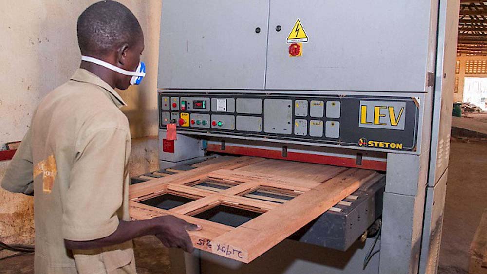 Wood Door Production in Uganda, Masterwood, Ugabox