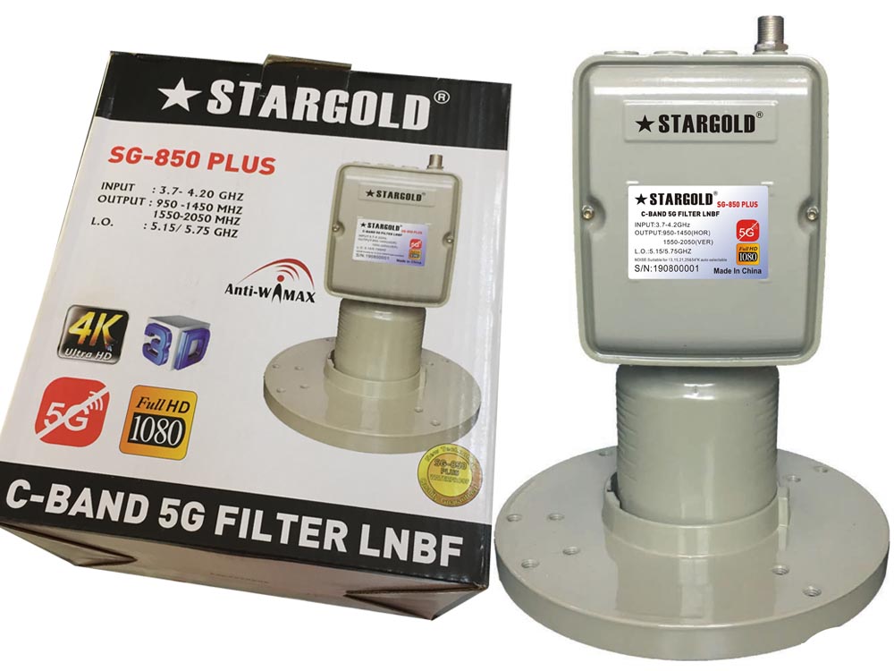 STARGOLD SG-850 PLUS C-Band 5G Filter LNBF-3D-4K,Full HD For Sale in Kampala Uganda, Electronics Shop in Uganda, Electronics Shop in Uganda, Home Entertainment, Electronics/Satellite Equipment Supplier in Uganda, The Satellite Shop Uganda, Ugabox