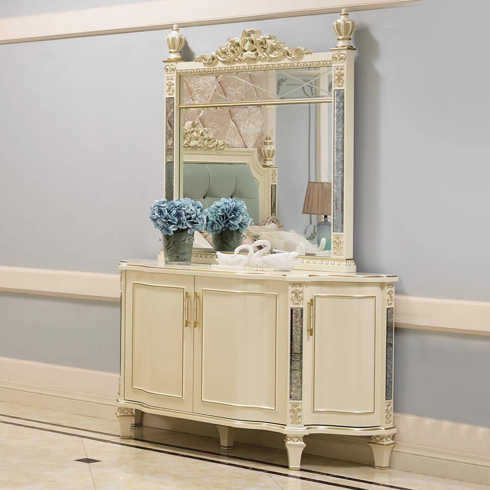 Dressing Mirror (Celia Dresser with Mirror and Stool Cream Golden), Bedroom Furniture for Sale in Kampala Uganda, Office and Home Furniture in Uganda, Hotel Furniture Shop in Kampala Uganda, Danube Home Uganda, Ugabox