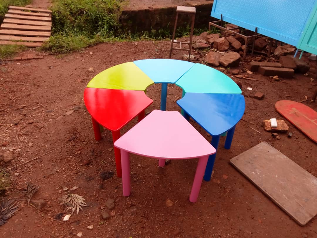Rainbow Table (Colourful Table) Kampala Uganda, School Furniture Supplier in Uganda for Nursery / Kindergarten, Primary, Secondary, University/Higher Institutions of Learning (Tertiary Institutions) Kampala Uganda, Desire School Furniture Uganda
