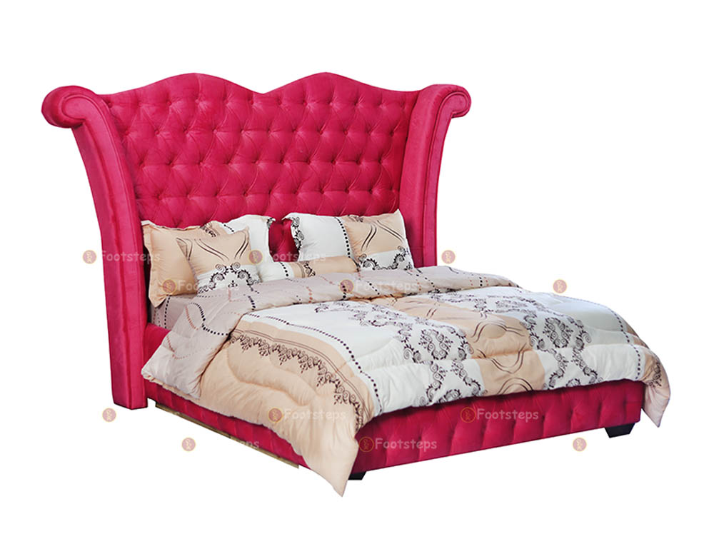 Pink Upholstered Bed for Sale in Kampala Uganda, Bedroom Furniture, Hotel Furniture, Home Furniture, Office Furniture  in Uganda, Home Furniture Shop in Kampala Uganda. Footsteps Furniture Company Uganda, Ugabox