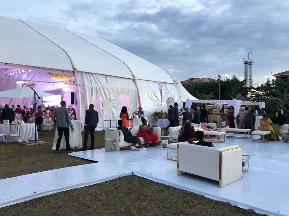 Kigo Gardens Uganda. Services: Wedding Gardens, Wedding Reception Venue, Bridal Gardens, Party Venue, Music Festival Venue, Events Venue in Uganda. Wedding Reception Decoration By Palette Events Uganda. Kigo Gardens Location: Inbetween Kigo Prisons and Mirembe Villas Kigo near Serena Hotel Kigo, Enroute Kajjansi-Munyonyo Speke Resort Kampala Entebbe Express Highway, Central Uganda, Wakiso District, Uganda. Ugabox