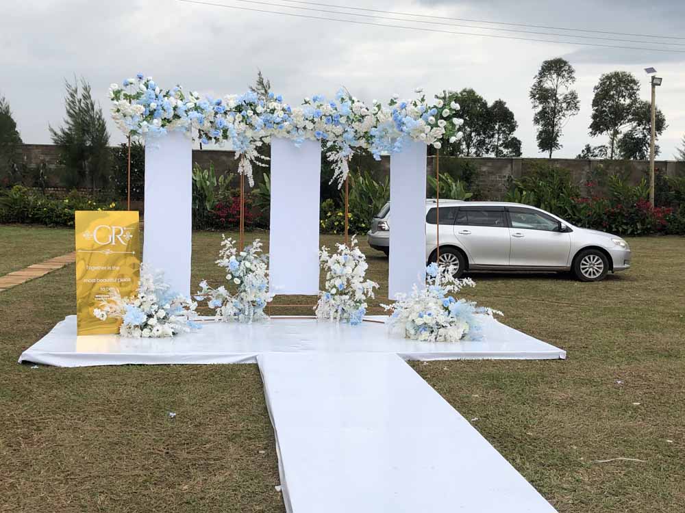 Kigo Gardens Uganda. Services: Wedding Gardens, Wedding Reception Venue, Bridal Gardens, Party Venue, Music Festival Venue, Events Venue in Uganda. Wedding Reception Decoration By Palette Events Uganda. Kigo Gardens Location: Inbetween Kigo Prisons and Mirembe Villas Kigo near Serena Hotel Kigo, Enroute Kajjansi-Munyonyo Speke Resort Kampala Entebbe Express Highway, Central Uganda, Wakiso District, Uganda. Ugabox