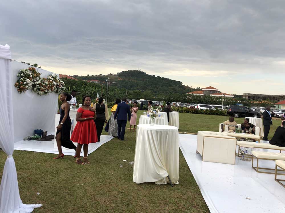 Kigo Gardens Uganda. Services: Wedding Gardens, Wedding Reception Venue, Bridal Gardens, Party Venue, Music Festival Venue, Events Venue in Uganda. Wedding Reception Decoration By Palette Events Uganda. Kigo Gardens Location: Inbetween Kigo Prisons and Mirembe Villas Kigo near Serena Hotel Kigo, Enroute Kajjansi-Munyonyo Speke Resort Kampala Entebbe Express Highway, Central Uganda, Wakiso District, Uganda. Ugabox