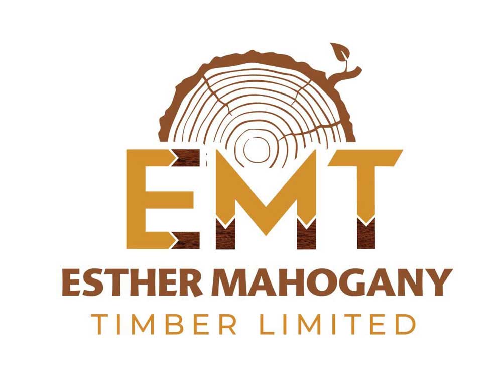 Esther Mahogany Timber Ltd Logo. Esther Mahogany Timber Ltd Uganda East Africa. Timber Sales, Quality Congo Mahogany Timber for Sale and Supply Uganda, Nairobi Kenya, South Sudan and Rwanda, East Africa, Hard Wood and Timber for Construction Kampala Uganda, Ugabox