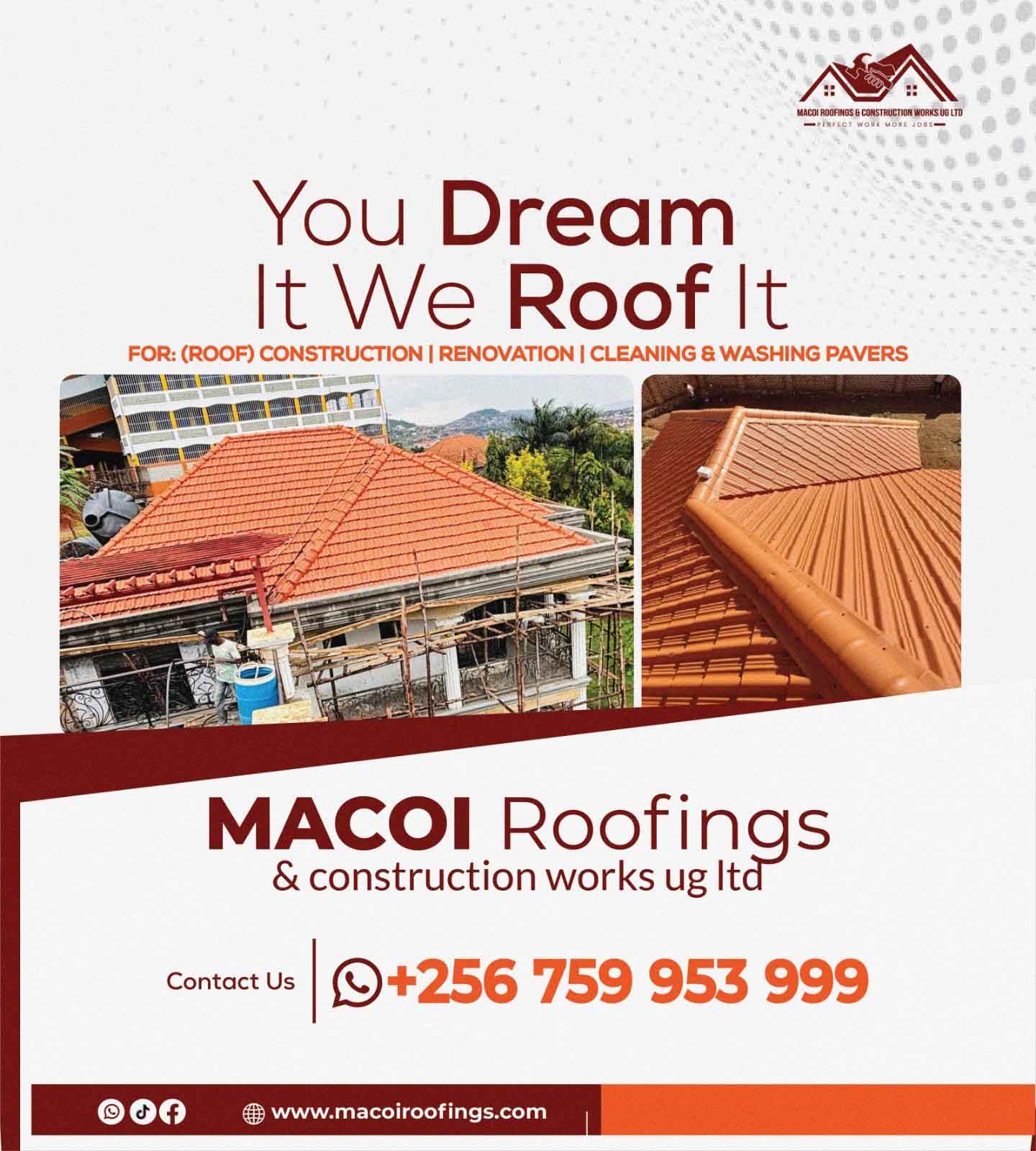 Macoi Roofings And Construction Uganda Ltd. Roof Construction Services Uganda. Wood And Steel Construction Services In Kampala Uganda. Macoi Roofings Uganda For Professional Roofing Services In Kampala Uganda. Ugabox
