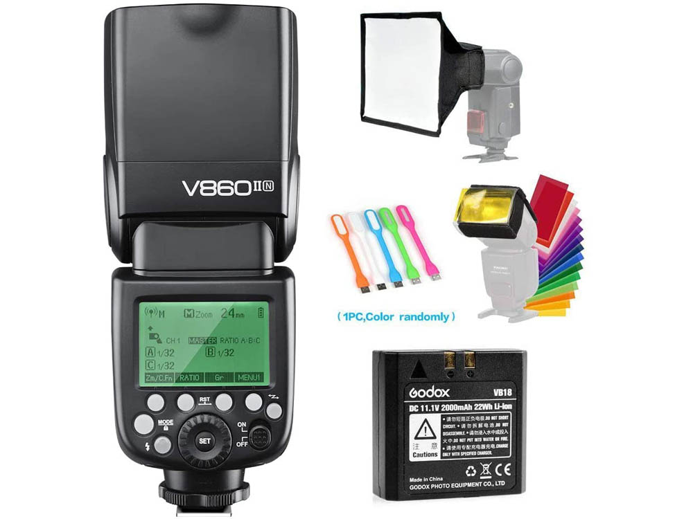 Godox V860II-N 2.4G Wireless i-TTL 1/8000s HSS Flash Speedlite with X2T-N Wireless Trigger, with Built-in Large Capacity Lithium Battery, Compatible with Nikon DSLR Camera in Uganda, Photo & Video Lighting Equipment and Accessories. Professional Photography, Film, Video, Cameras & Equipment Shop in Kampala Uganda, Ugabox