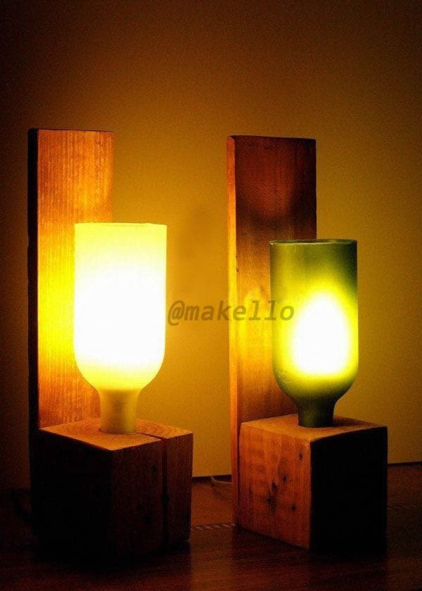 Cut Glass Bottle Bulb Holder and Wooden Stand, Home Decor Uganda, Decorative Pieces Uganda, Wedding, Event, Hotel, Restaurant and Home Decorative Products in Kampala Uganda, At Makello Home Decor Shop Kampala Uganda, Ugabox